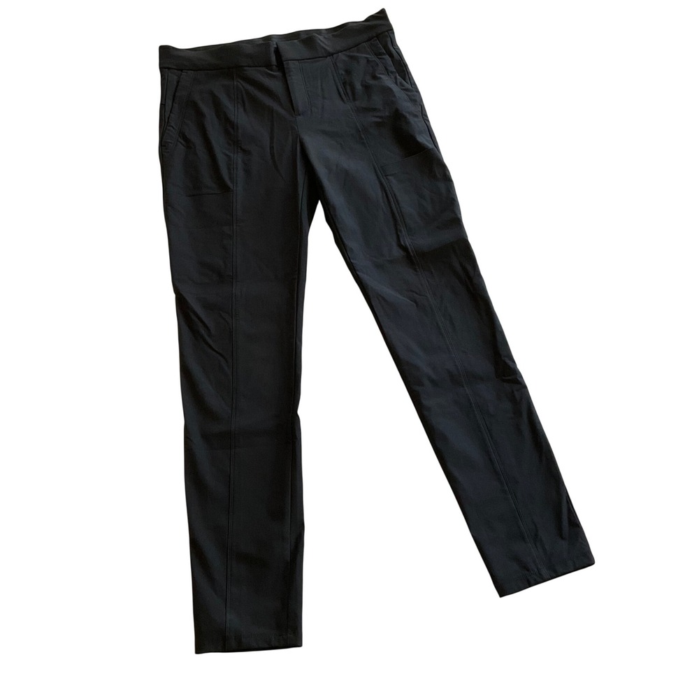 Athleta Headliner Hybrid Women‎ 8 Black Slim Fit Commuter Trousers Pants